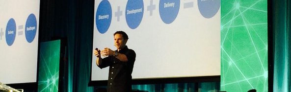 photo of Jamie giving a speech